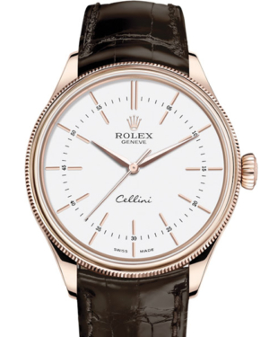 Replica Uhren Rolex Cellini Time 50505 goldenes Gehäuse