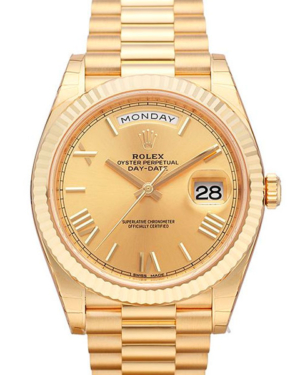 Replica Uhren Rolex Day-Date 40 228238 Ganz Gold