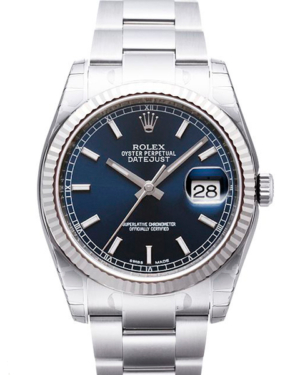Replica Uhren Rolex Datejust 36 116234 Silber Blau