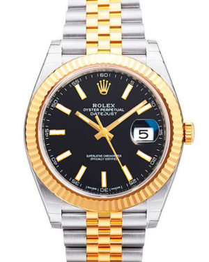 Replica Uhren Rolex Datejust 41 126333 Silber Gold Schwarz