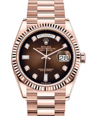 Replica Uhren Rolex Day-Date 36 128235 Roségold und Bronze