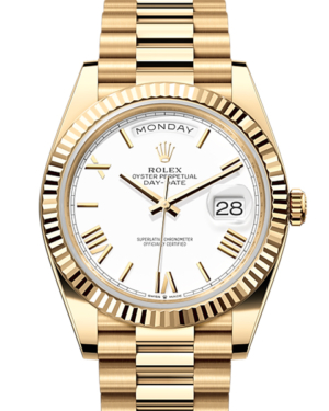 Replica Uhren Rolex Day-Date 40 228238 Gold Weiß