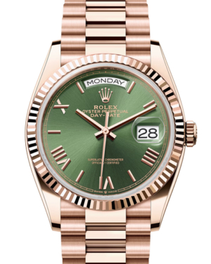 Replica Uhren Rolex Day-Date 36 128235 Roségold Grün