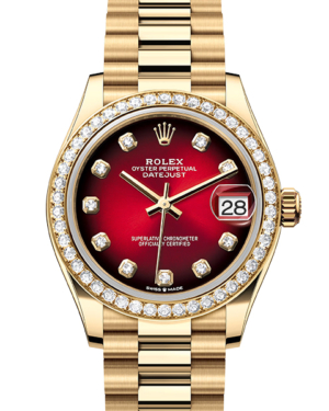 Replica Uhren Rolex Datejust 31 278288 RBR Gold Rot