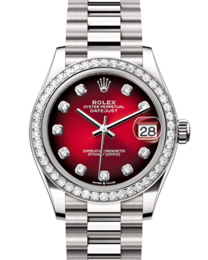 Replica Uhren Rolex Datejust 31 278289 RBR Silber Rot