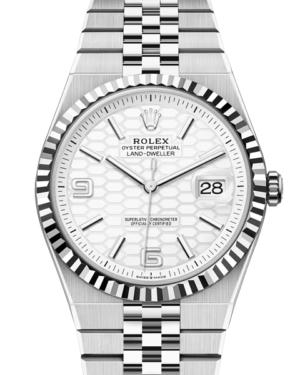 Replica Uhren Rolex Land-Dweller 40 127334 Silber Weiß
