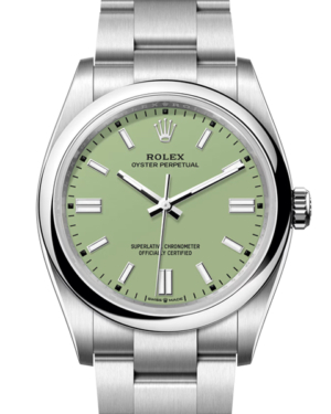 Replica Uhren Rolex Oyster Perpetual 36 126000 Silber Hellgrüne